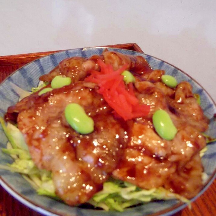 ソース豚丼